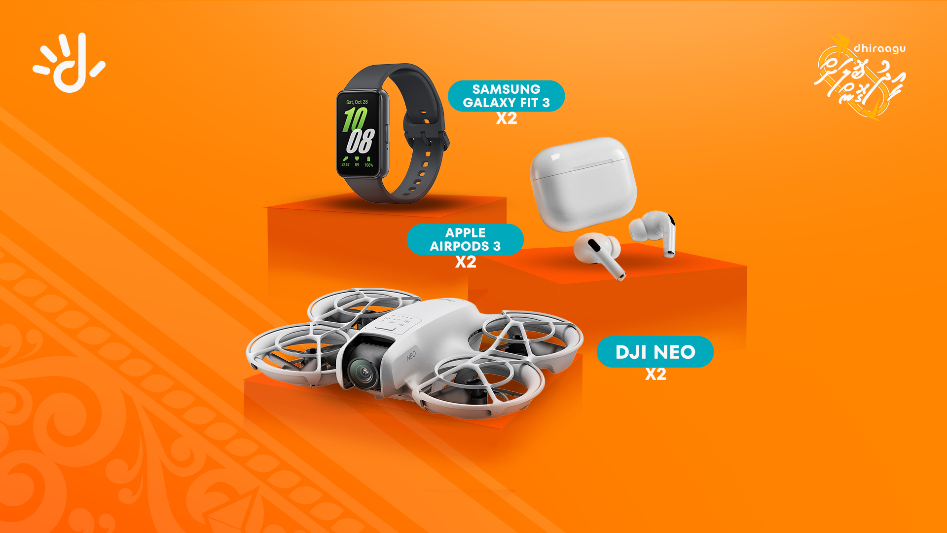 Tag & Win Big This Eid: Dhiraagu Offers DJI Drones, AirPods, and Smartwatches!