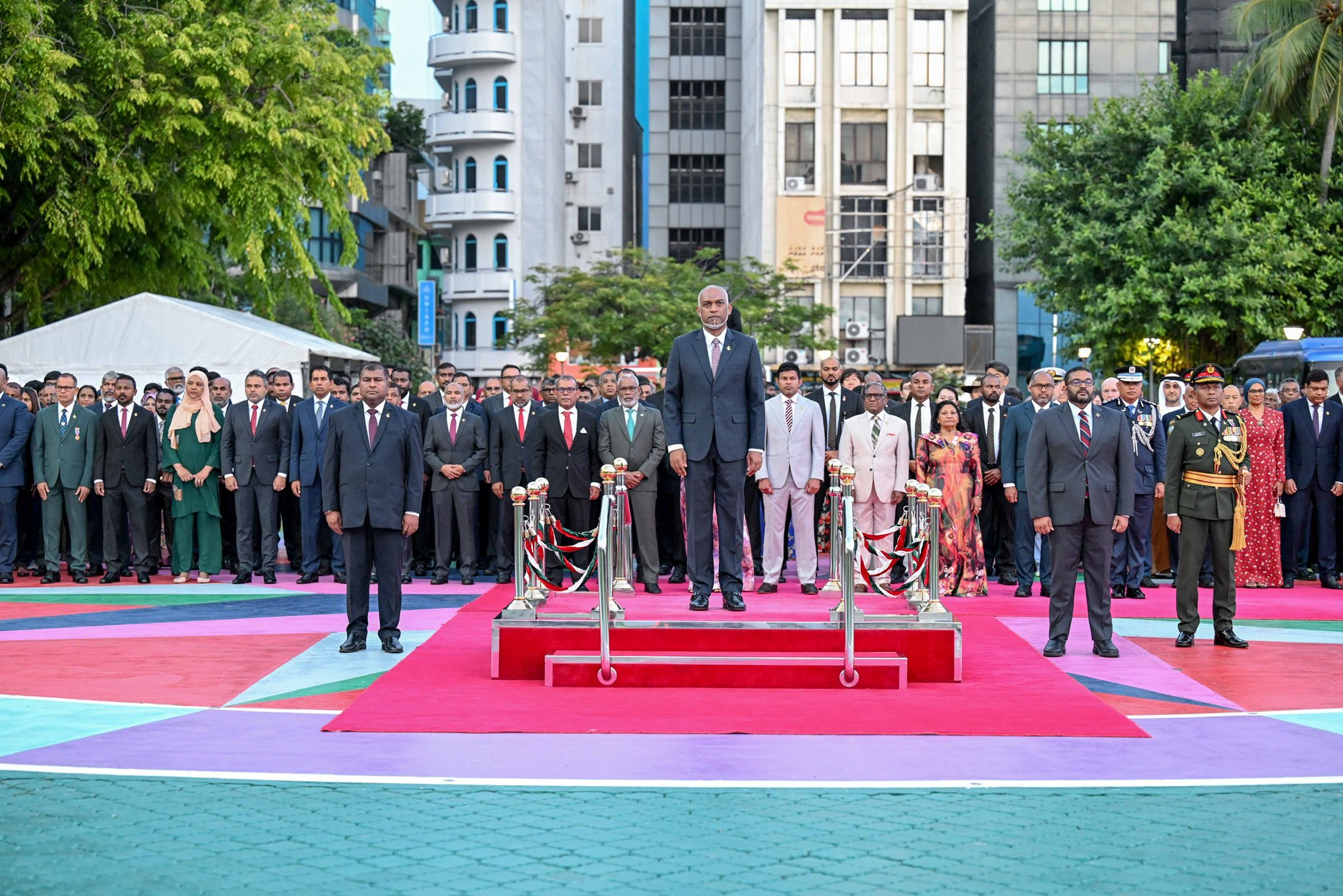 A New Dawn of Sovereignty: President Muizzu Hoists National Flag on Independence Day