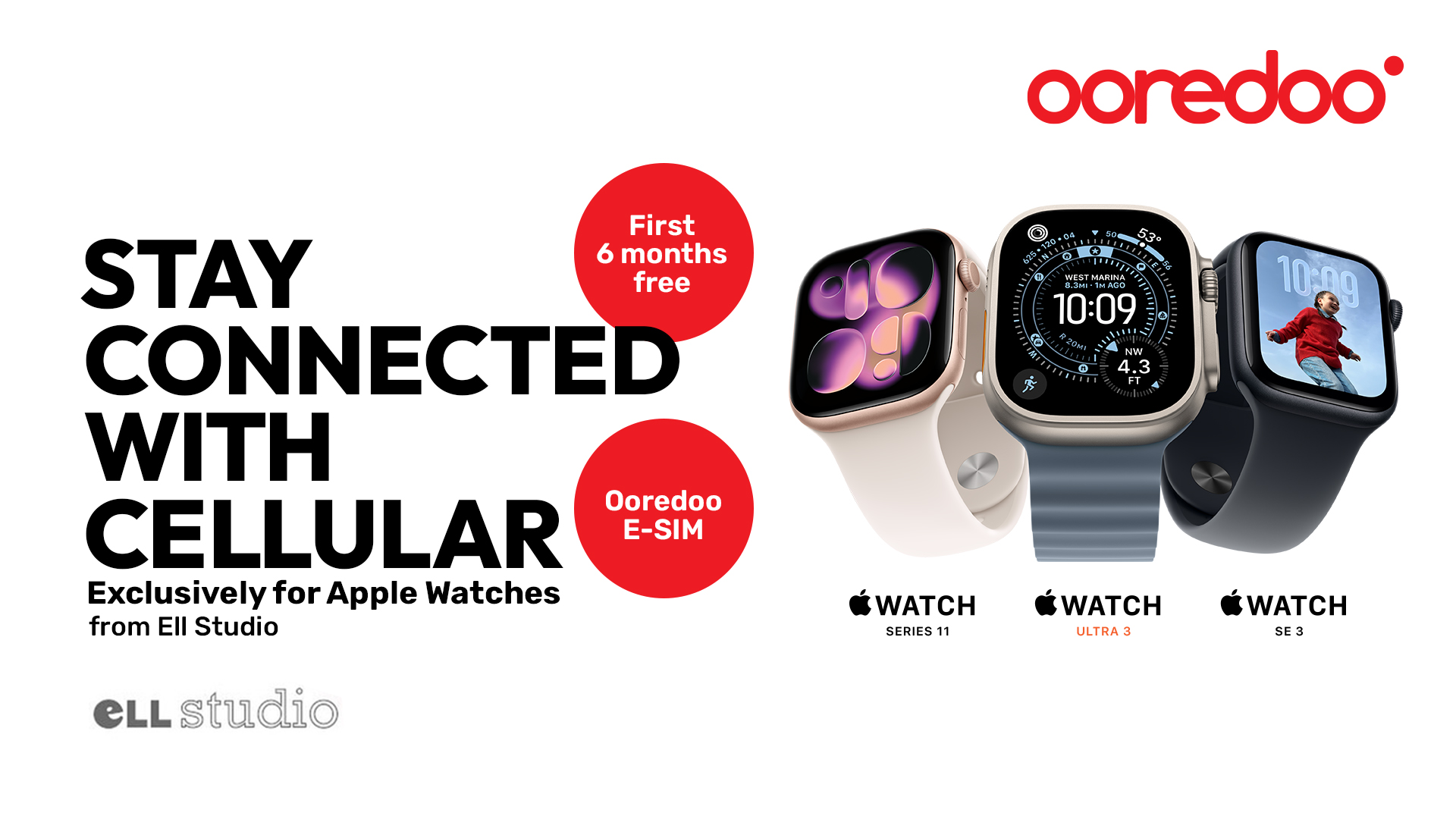 Buy an Apple Watch, Get 6 Months Free eSIM with Ooredoo