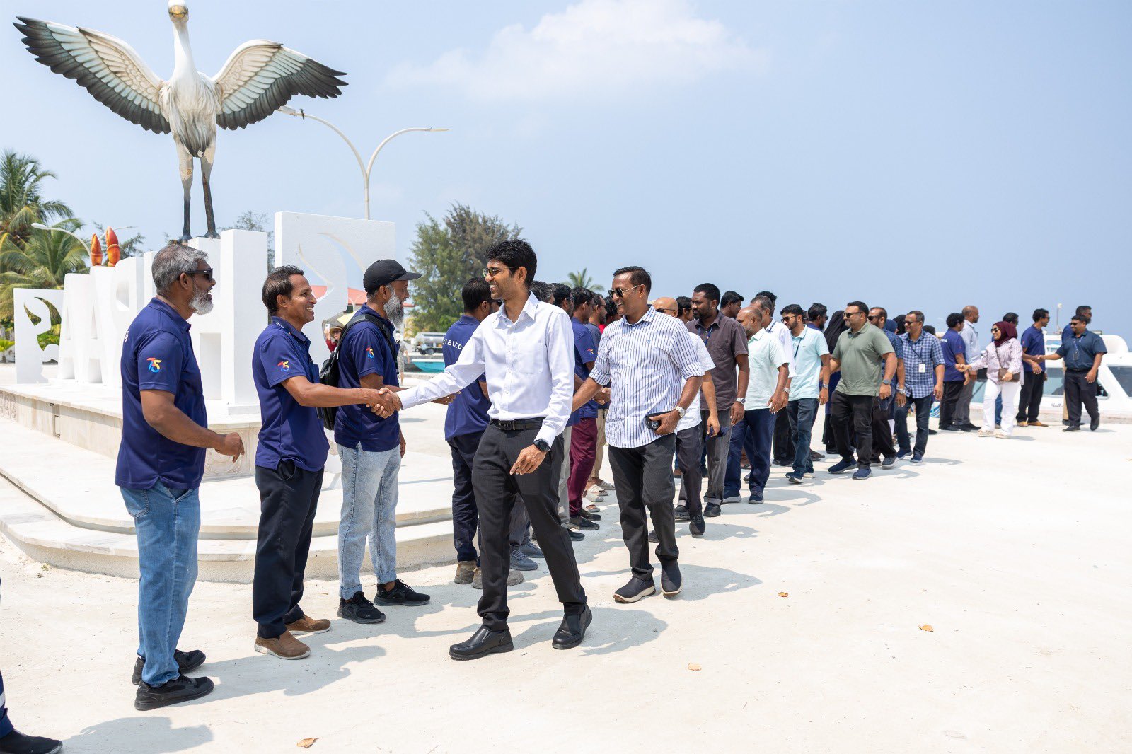 STELCO Senior Management Visits Huraa to Inspect Utility Services